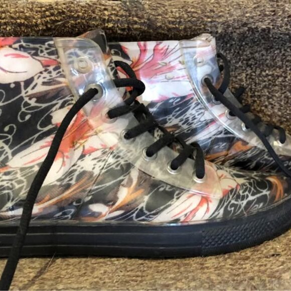 Chemisty Women's Floral Rubber Rain Ankle Boots size 10 - Picture 2 of 7